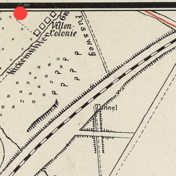 Mapa z 1909 roku z ' Villen Kolonie' przy Kückenmühler Str.