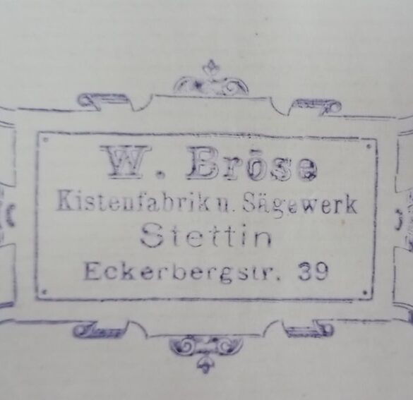 Pieczęć firmy po 1912 roku.