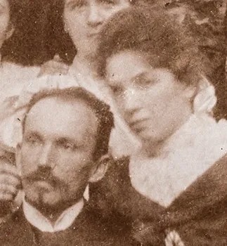 Ernst Neisser oraz jego przyszła żona Margarethe Pauly, około 1895 roku, w Poznaniu.