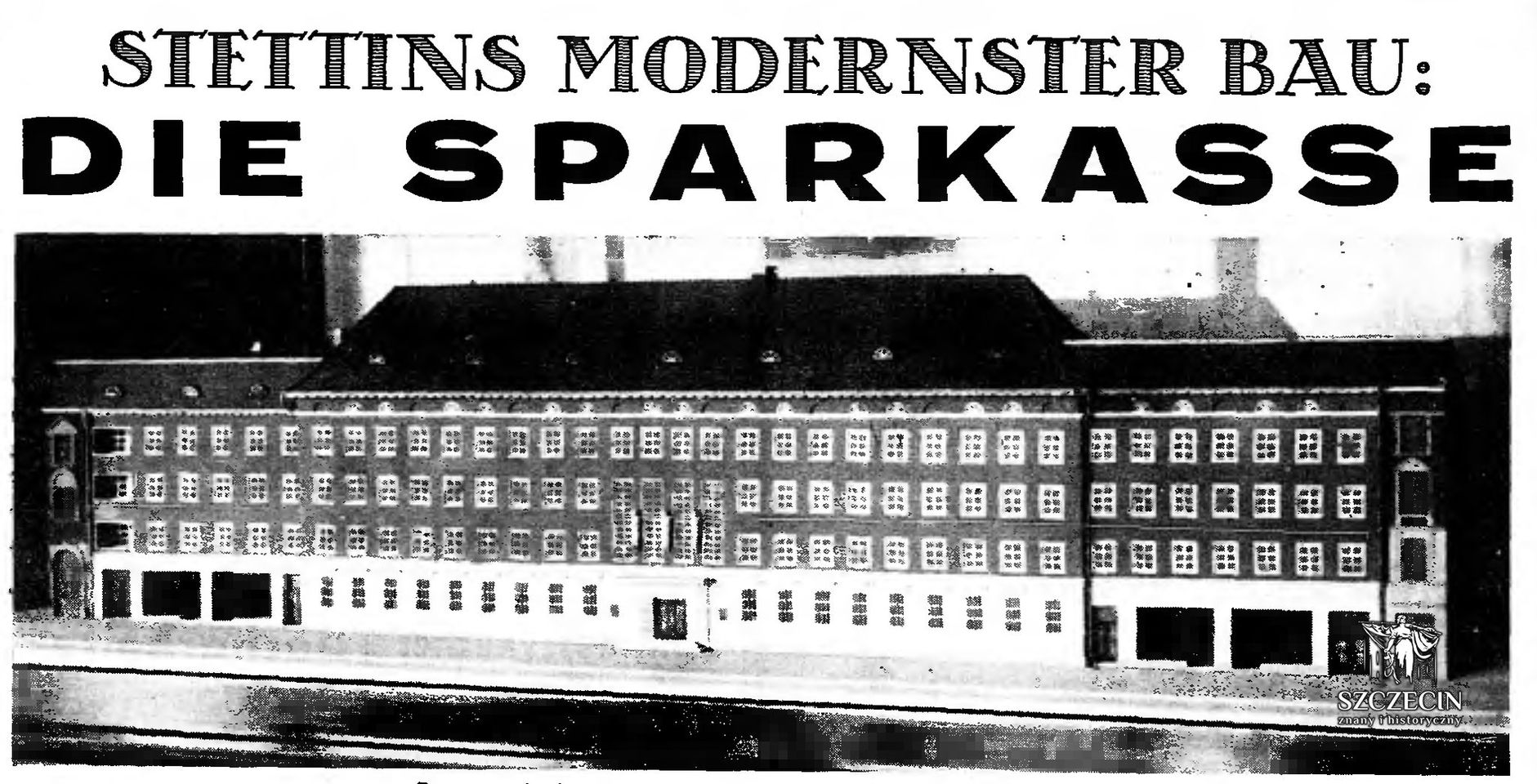 Dawny model Städtische Sparkasse zu Stettin, dzisiejszego Sądu Rejonowego przy Placu Żołnierza