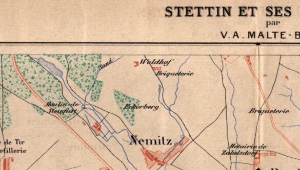 Fragment mapy z 1885 roku.