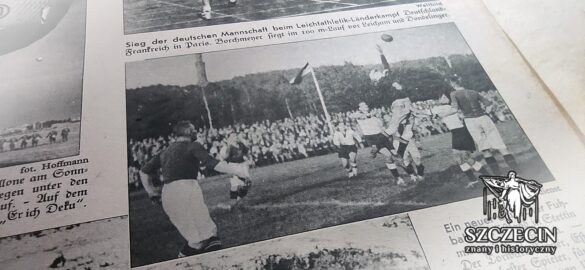 Wycinek z gazety opisujący mecz z dodatkiem fotografii, z kolekcji autora