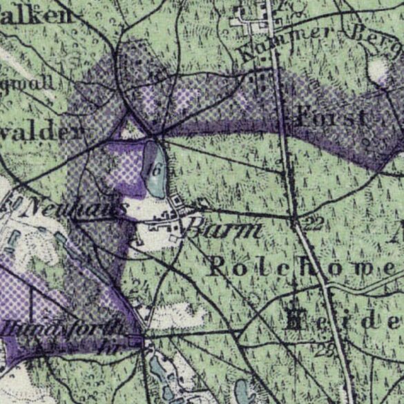 Kolonia Barm na mapie z okresu Großstadt Stettin