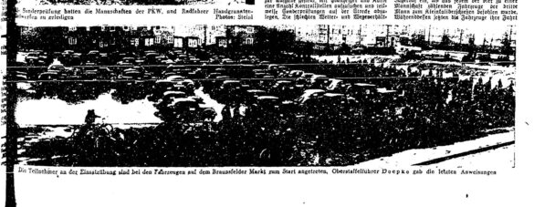 Fotografia prasowa z 1938 roku opisująca wydarzenie
