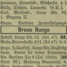 Bruno Runge w 1918 roku
