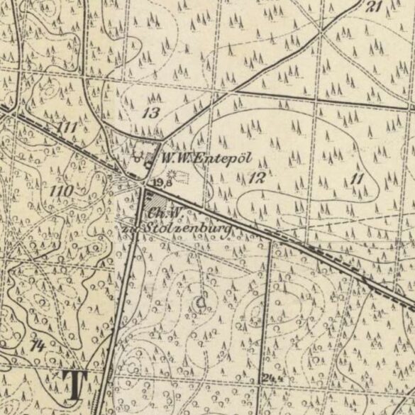 Lokalizacja Dobieszczyna na mapach z końca XIX wieku