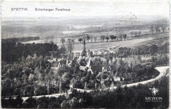 Widok na dawny Forsthaus Eckerberg, nieistniejącą dziś Leśniczówkę Arkońską. Z kolekcji autora.