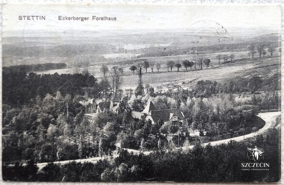 Widok na dawny Forsthaus Eckerberg, nieistniejącą dziś Leśniczówkę Arkońską. Z kolekcji autora.