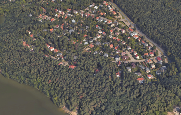 Jezioro Głębokie z Google Earth