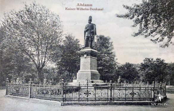 Dawny pomnik cesarza Wilhelma w Dąbiu, z kolekcji autora