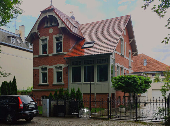 Willa przy dawnej Gustav Freytag Weg 7, a również dawnej Martinstraße w lipcu 2024 roku