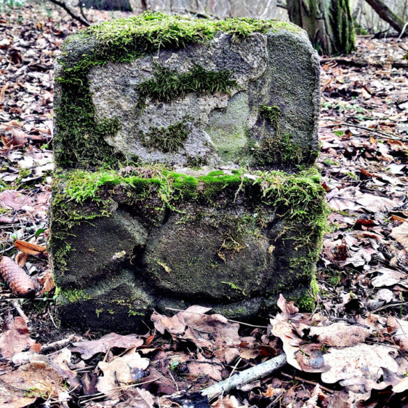 Pozostałość po nagrobku na cmentarzyku przy Neu Leese (Nowe Leśno)