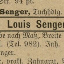 Louis Senger w 1909 roku