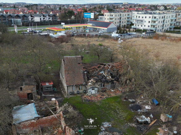 Pozostałości po domku Lwowska 2 w 2024 roku