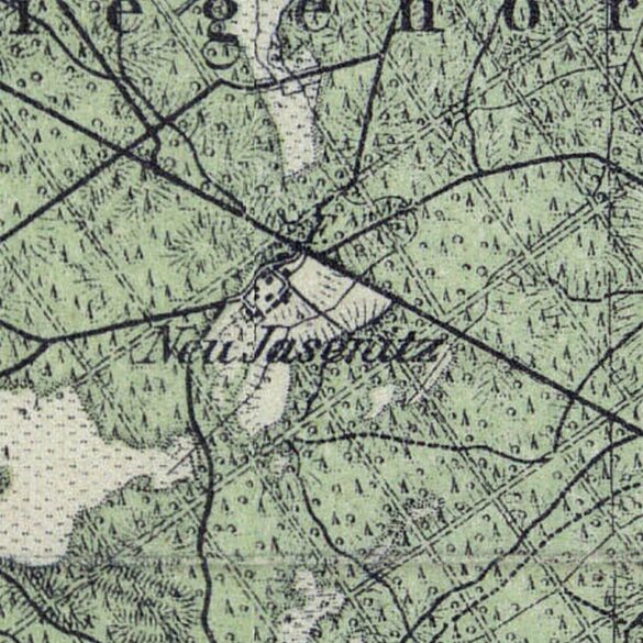 Neu Jasenitz na mapie z okresu Großstadt Stettin