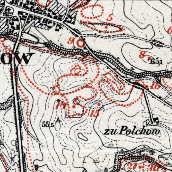 Lokalizacja cegielni (Zgl.) na dawnych mapach