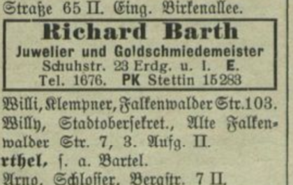 Richard Barth w 1920 roku