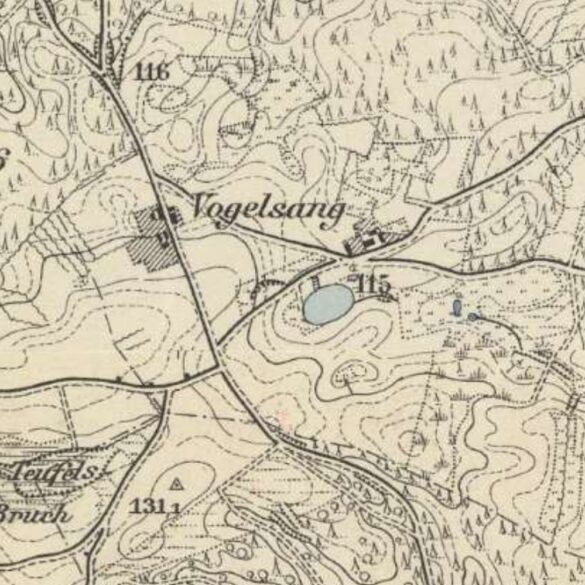Goślice / Vogelsang na mapie z końca XIX wieku