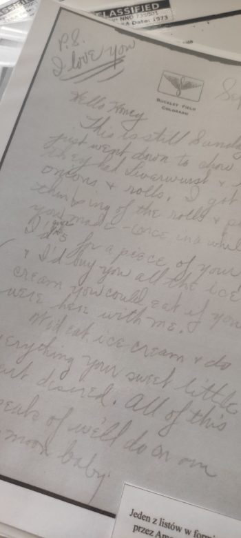 Jeden z listów, które wysłał Amos Estrada do swojej żony Lillian z domu Keller