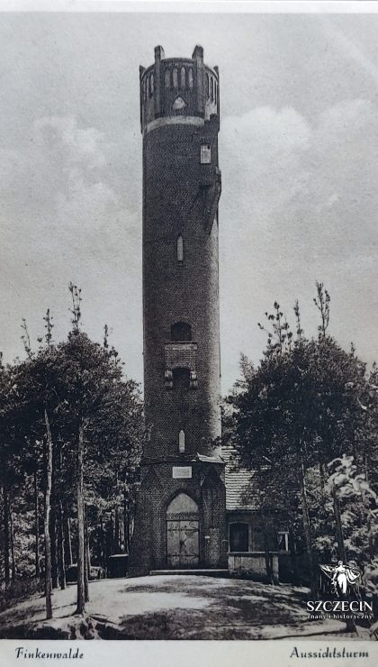 Przedwojenna pocztówka z szczegółowym widokiem na Wieżę Baresela