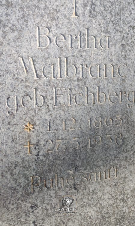 Bertha Malbrane i jej nagrobek w Wołczkowie