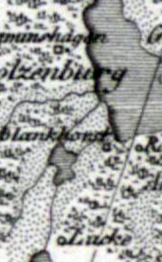 Kumblankhorst na dawnych mapach z początku XIX wieku