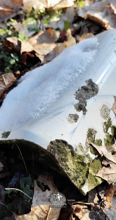 Na tyłach dawnego Chausseehaus Rosengarten jeszcze są resztki kafli - możliwe, że pieca