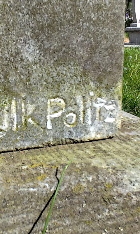 Kamieniarz Bülk z Polic oznaczony na przedwojennym nagrobku