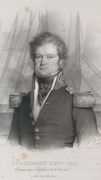 Kapitan Dumont D'Urville na starej grafice