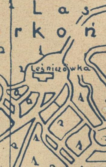 Świeżo powojenna mapa ukazuje, że Polacy oznaczali lokalizację leśniczówki