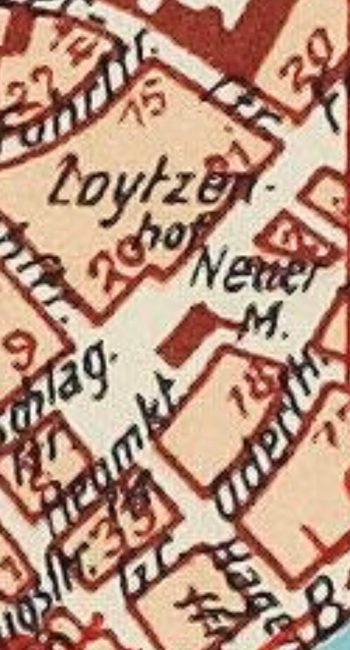 Mapa z 1936 roku z widocznym Loytzenhof