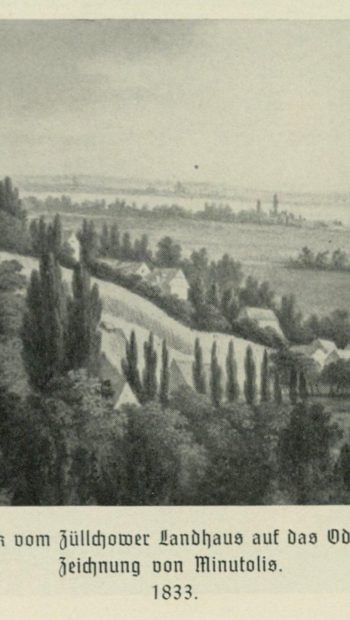 Widok na północ z dawnego domu, około 1833 roku