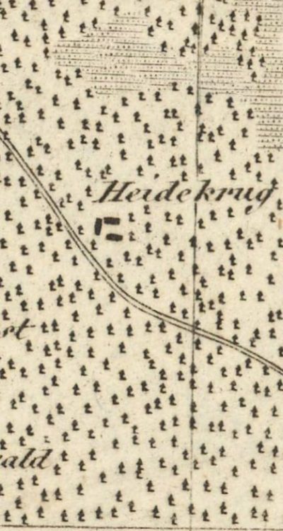 Heidekrug przy Falkenwalde (Tanowo) na mapie z 1813 roku