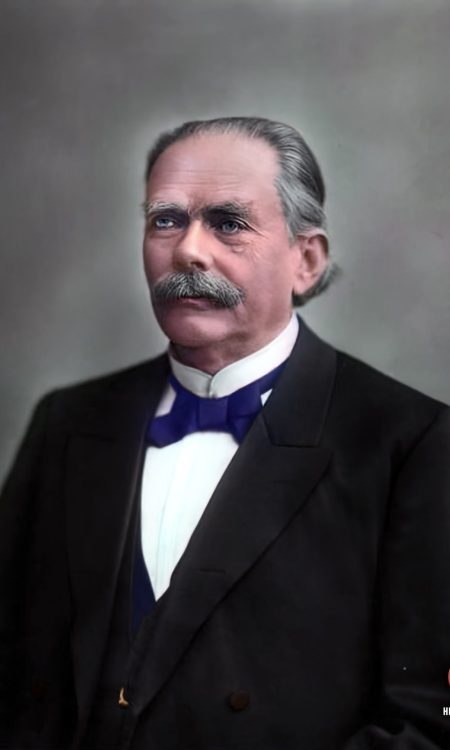 Hugo Delbrück w ręcznie kolorowanej fotografii