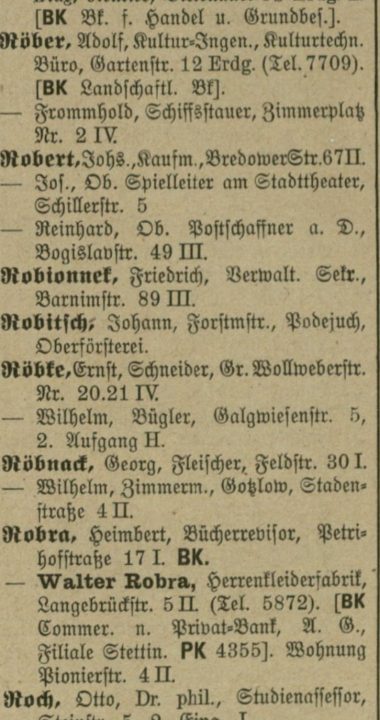 Błąd w księdze z 1926 roku - postać za głazem wpisana jako Johann Robitsch