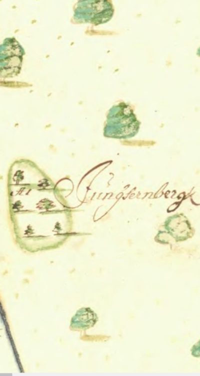 Dziewoklicz / Jungfernberg na mapach szwedzkich