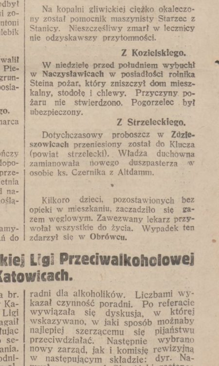 Ksiądz Czernik z Altdamm (Dąbie) wymieniony w Katoliku Polskim z 1929 roku