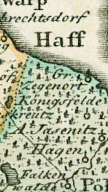 Dawna Niekłończyca widoczna na mapie z około 1794 roku