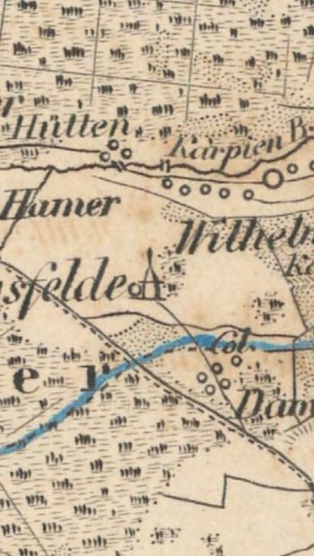 Königsfelde na mapie Reymanna z około 1843 roku