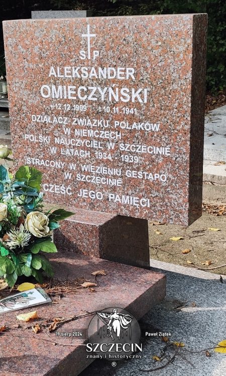 Symboliczny grób Aleksandra Omieczyńskiego na Cmentarzu Centralnym