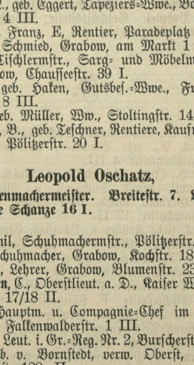 Leopold Oschatz w 1900 roku