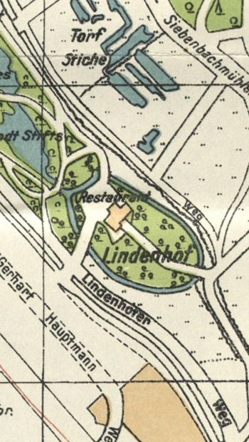 Lindenhof już w nowej formie według mapy z 1924 roku