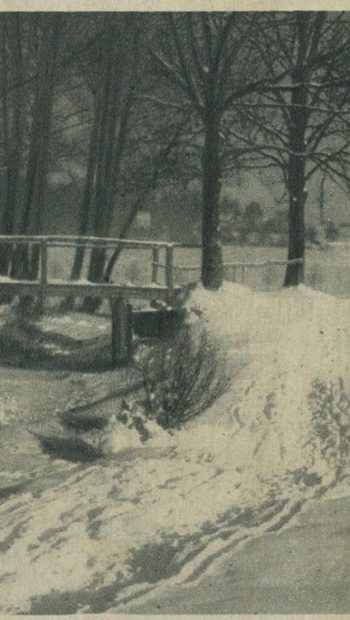 Zimowy widok na mostek gdzieś przy Lindenhof, lata 20