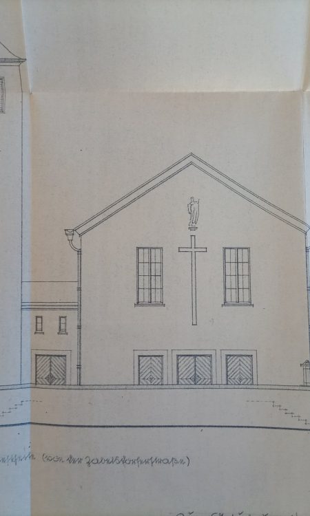 Projekt fasady nieistniejącego Lukaskirche w Szczecinie