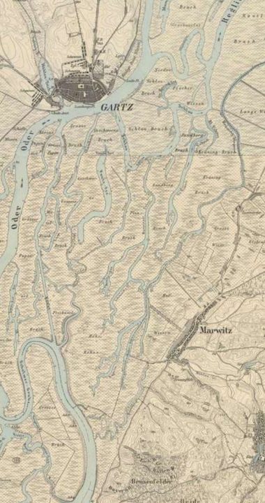Odcinek Widuchowa - Gartz według mapy z 1888 roku, dziś kompletnie inaczej!