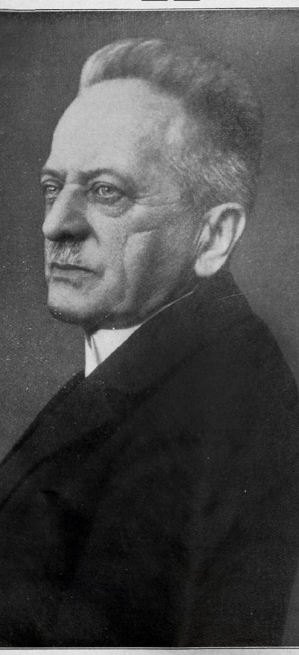 Doktor Otto Schlüter piastujący miano przewodniczącego Messenthiner Waldverein od założenia do 1932 roku - aż 25 lat!