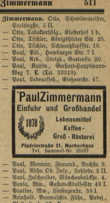 Paul Zimmermann w księdze z 1943 roku