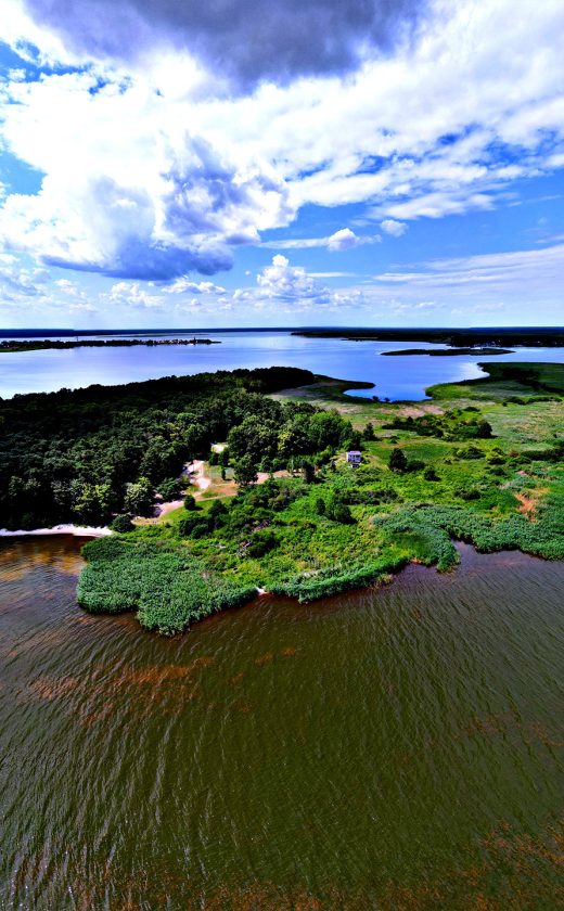 Widok od strony plaży (wschodu) na dawne Neuwarp Altstadt