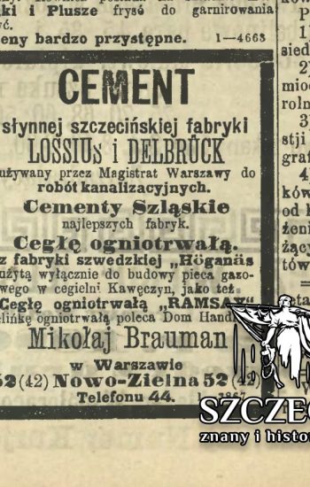 Reklama w polskiej prasie wspominająca o pracach w Warszawie