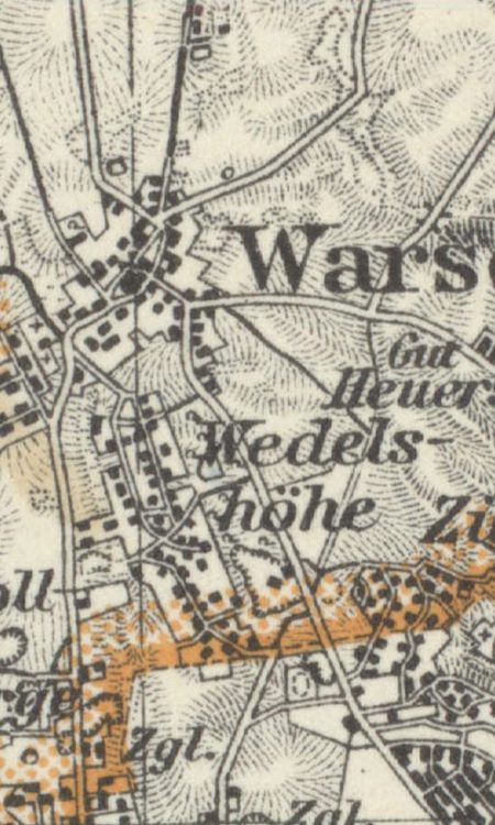 Dawne Wedelshöhe na przedwojennej mapie